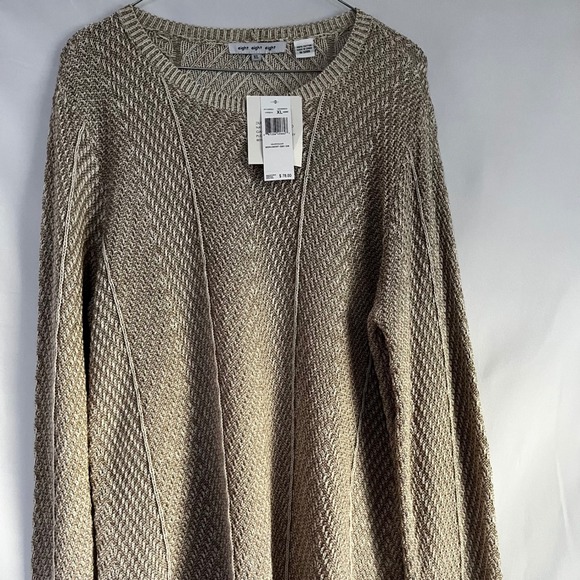 eight eight eight Sweaters - eight eight eight Women's Beige Textured Knit Cotton Sweater XL